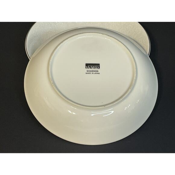 Montgomery Ward Shannon Japan Fine China Soup/Salad Bowls Set of 7 Silver Rim - Picture 15 of 16